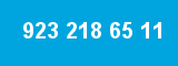 923 218 65 11 923 218 65 11